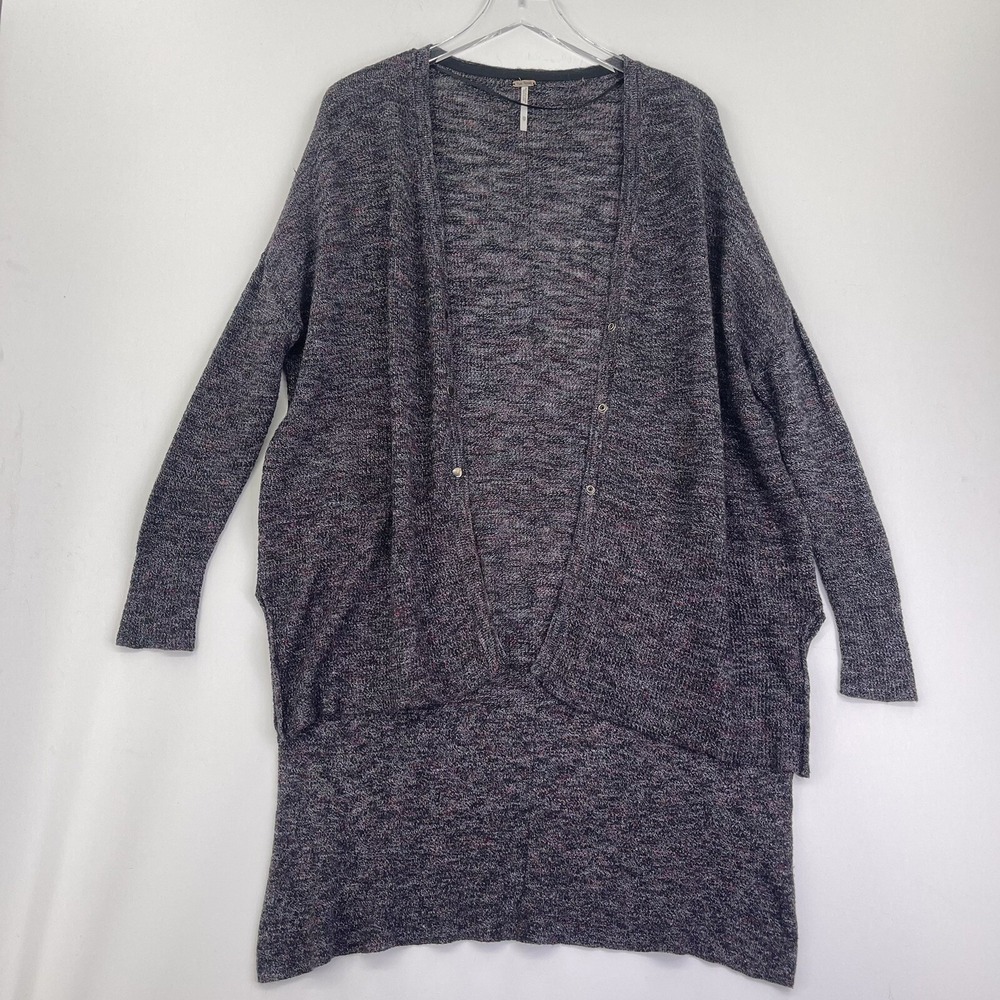 Free People Womens Sweater Cardigan XS Knit Multicolor Button Up Long Sleeve